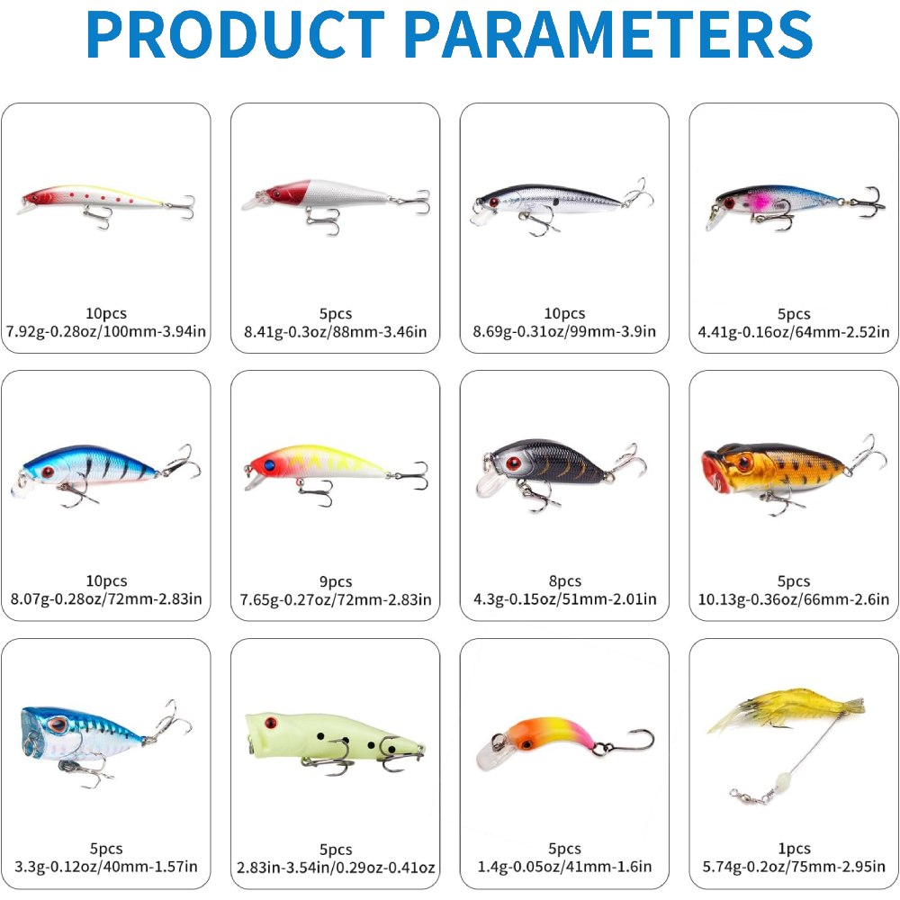 Artificial Baits Kit, 150 Pieces: image 4